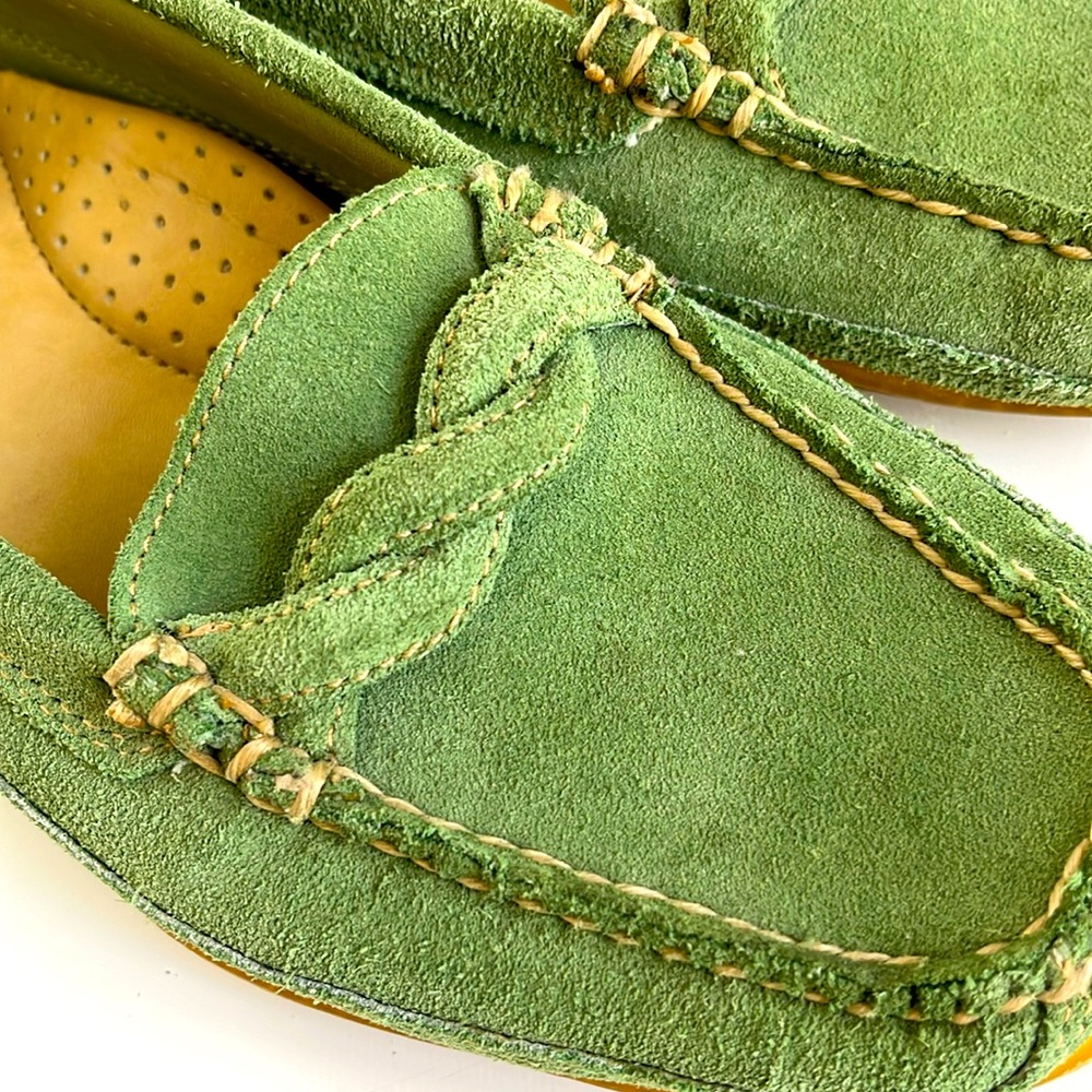 Green Suede Loafers - Picture 3 of 9